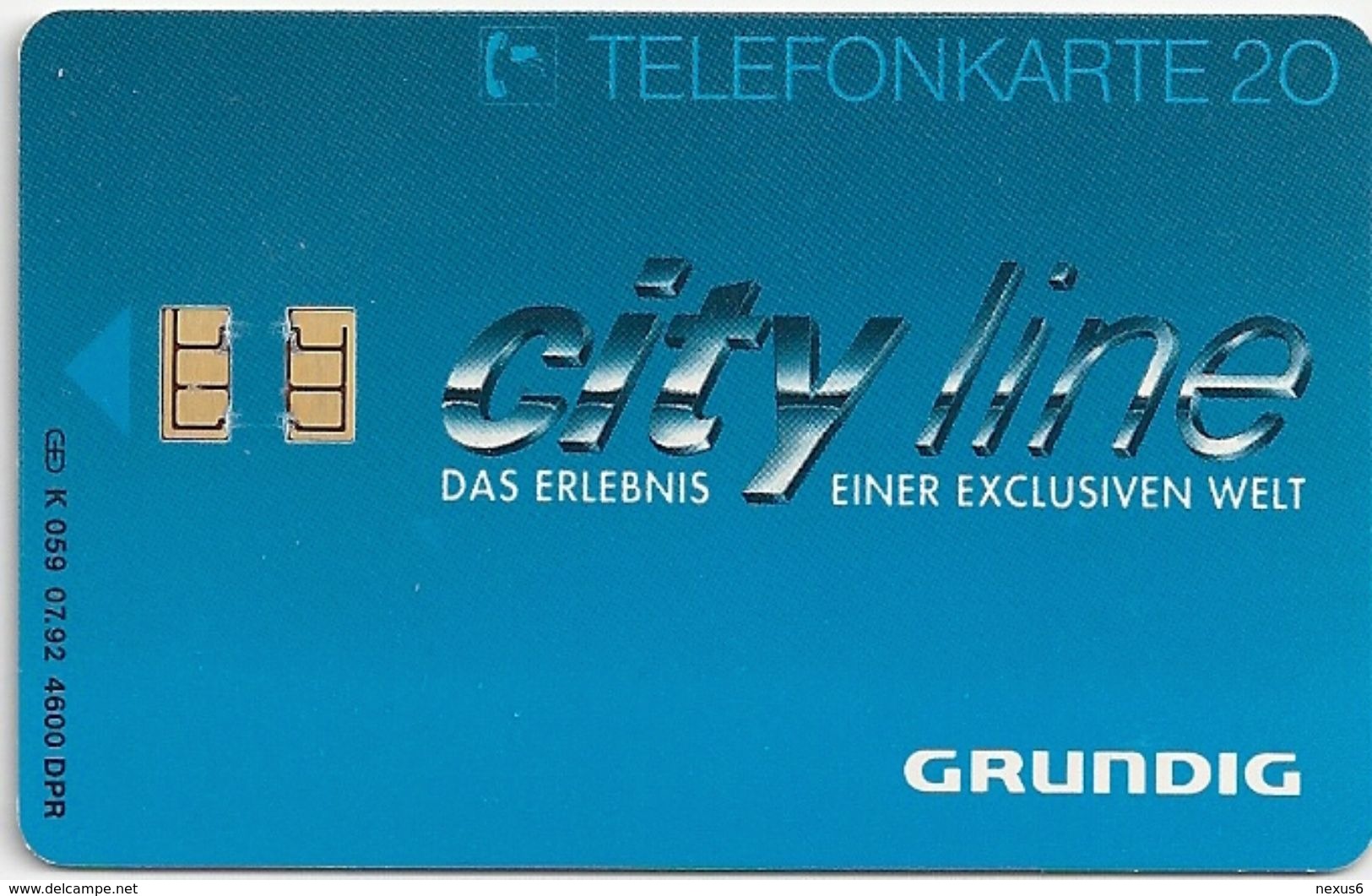 Germany - Grundig 5 - City Line 2 (Sydney Opera House) - K 0059 - 07.92, 20U, 4.600ex, Used - K-Serie : Serie Clienti