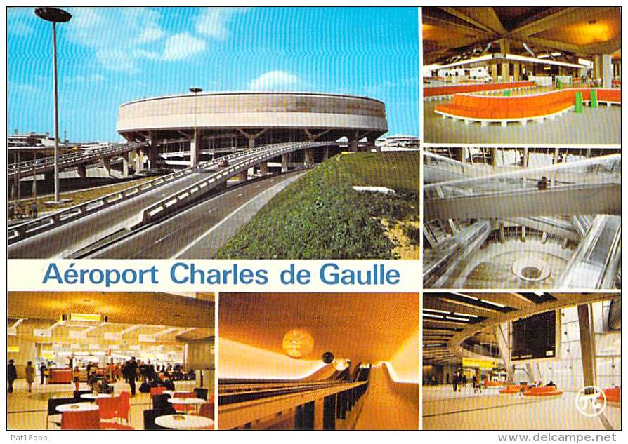 AEROPORT Aérodrome Airport - PARIS Charles De Gaulle ( Roissy ) Multivues CPSM GF écrite 1980 - Flughafen - Aerodrome