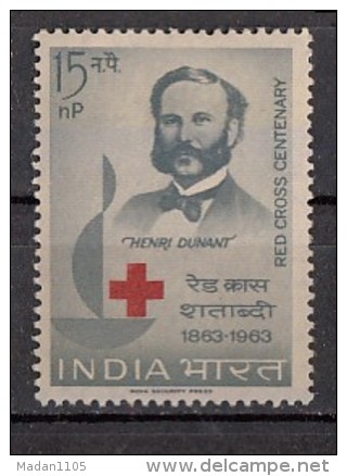 INDIA, 1963,  Red Cross Centenary, Health, Henri Dunant,  MNH, (**) - Neufs