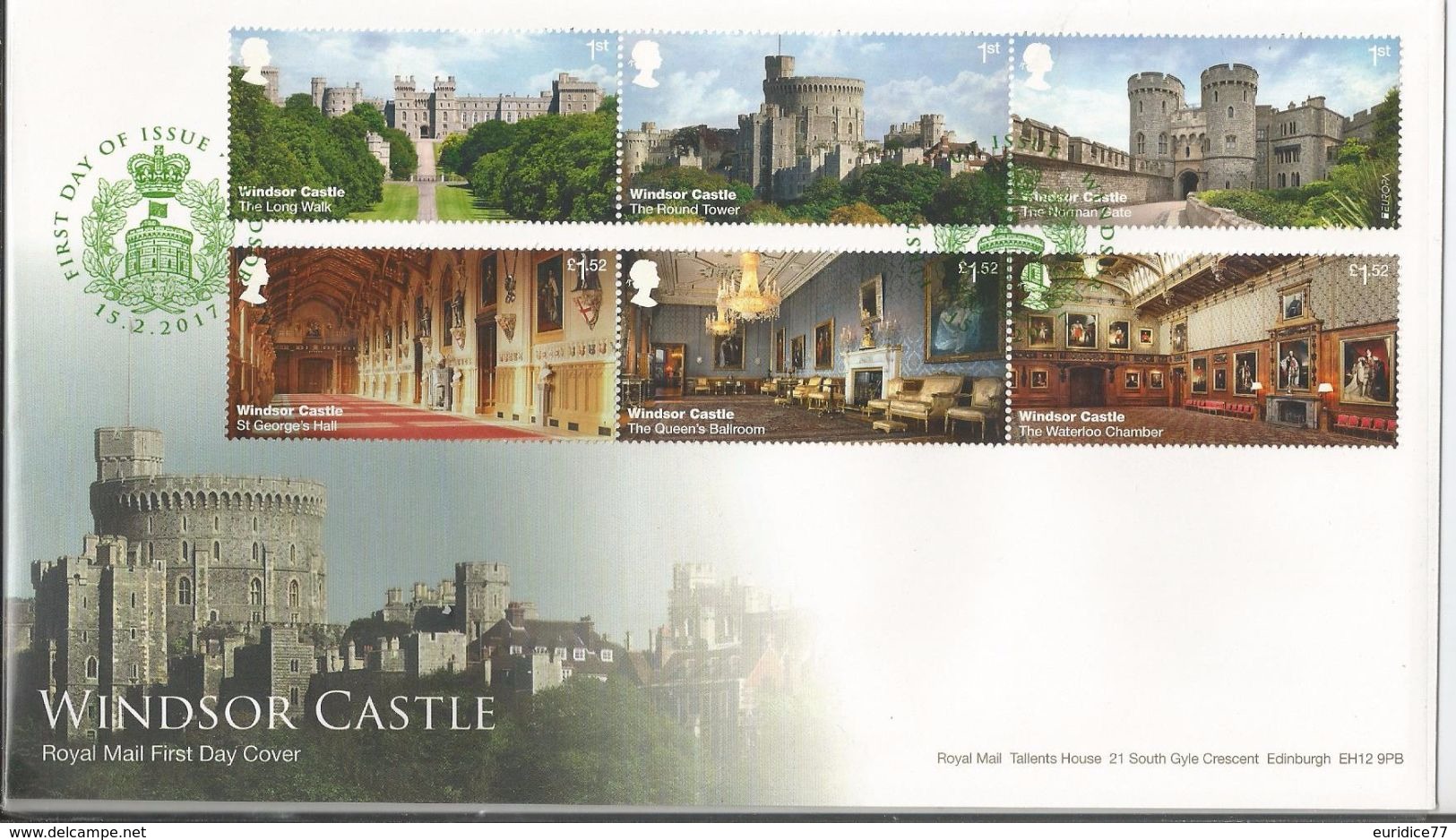 Great Britain 2017 - Windsor Castle Stamp Souvenir - Post & Go (distributeurs)