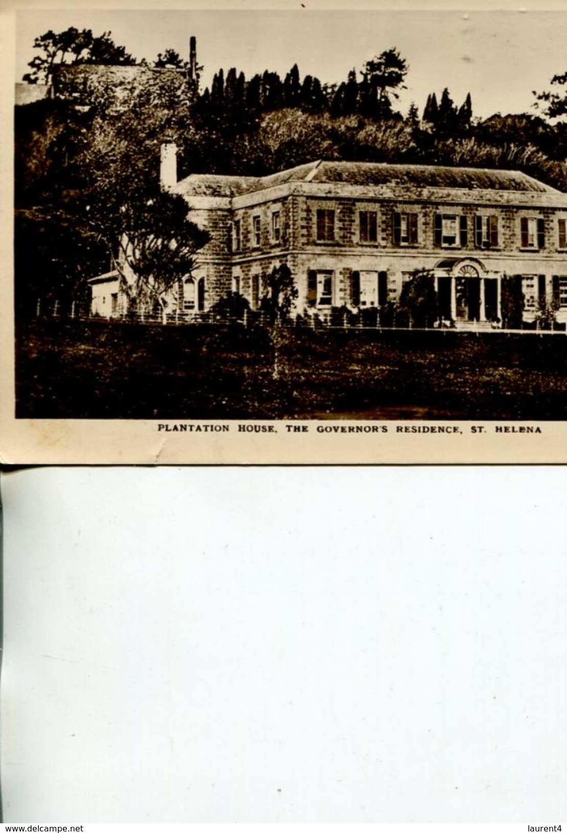 (434) Very Old Postcard - St Helena Governor Hous - Saint Helena Island