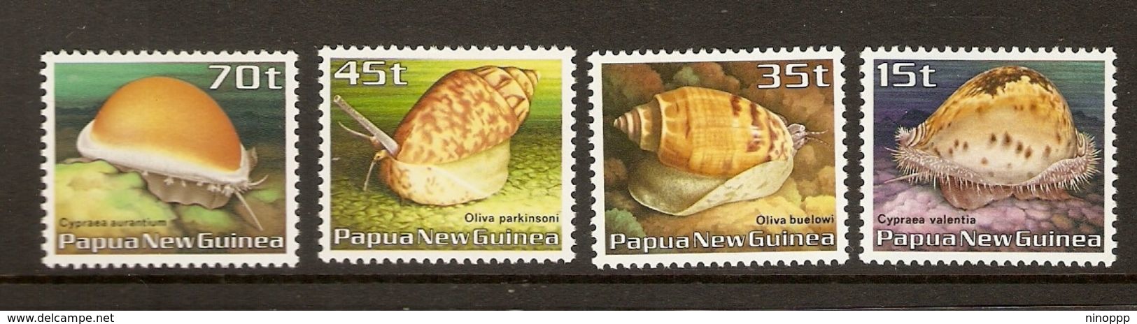 Papua New Guinea SG 516-519 1986 Conch Shells MNH - Papua New Guinea