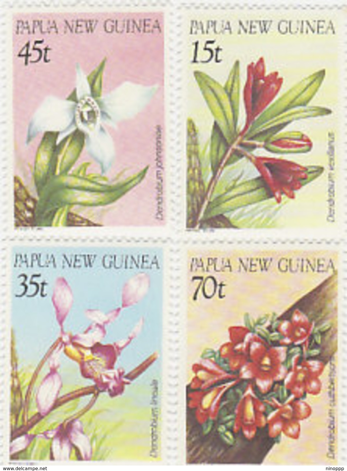 Papua New Guinea SG 531-534 1986 Orchids MNH - Papua New Guinea