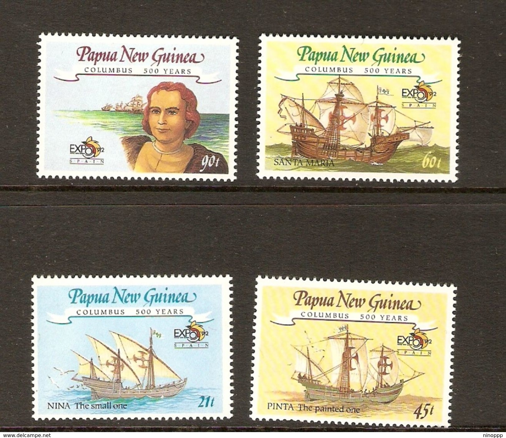 Papua New Guinea SG 662-665 1992 Discovery Of America 500th Anniversary MNH - Papoea-Nieuw-Guinea