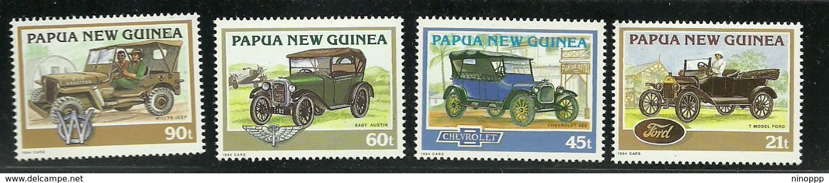 Papua New Guinea SG 725-728 1994 Classic Cars MNH - Papoea-Nieuw-Guinea