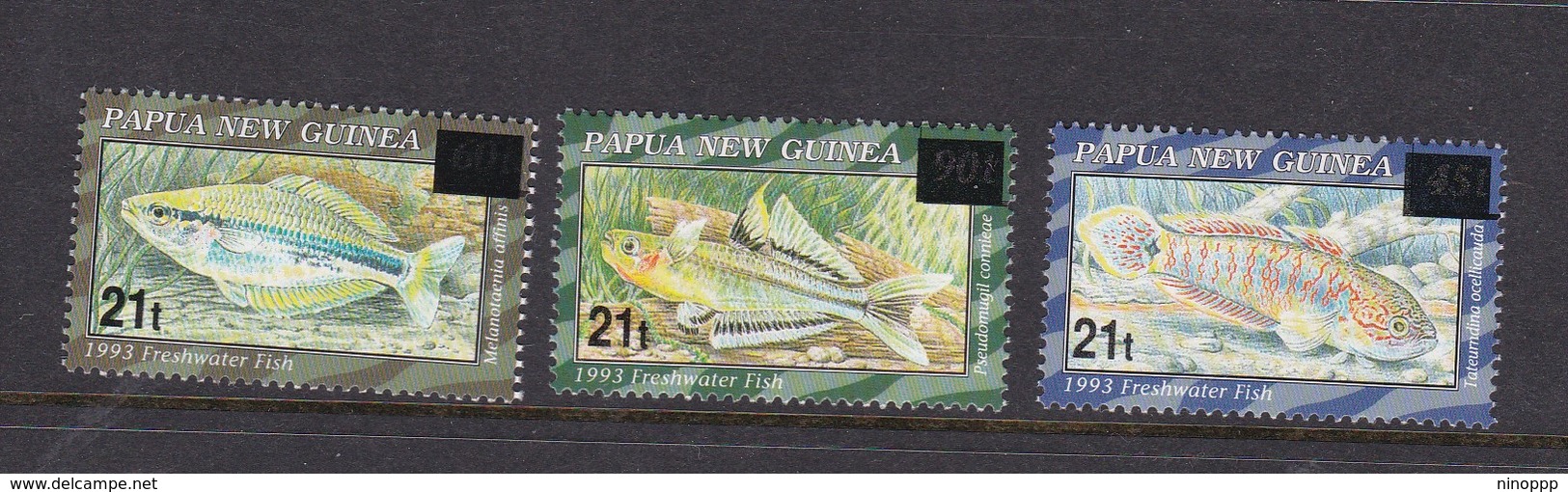 Papua New Guinea SG 759-761 1995 Overprinted Fishws Mint Never Hinged - Papouasie-Nouvelle-Guinée