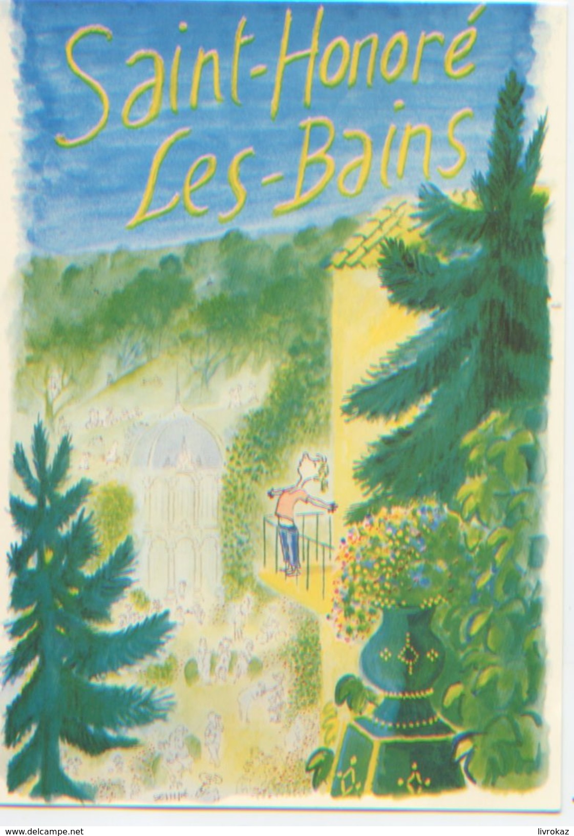 Illustrateur Sempé, Saint Honoré Les Bains 1996, Conseil Régional De Bourgogne, Dos Divisé, N'a Pas Circulé, TBE - Sempé