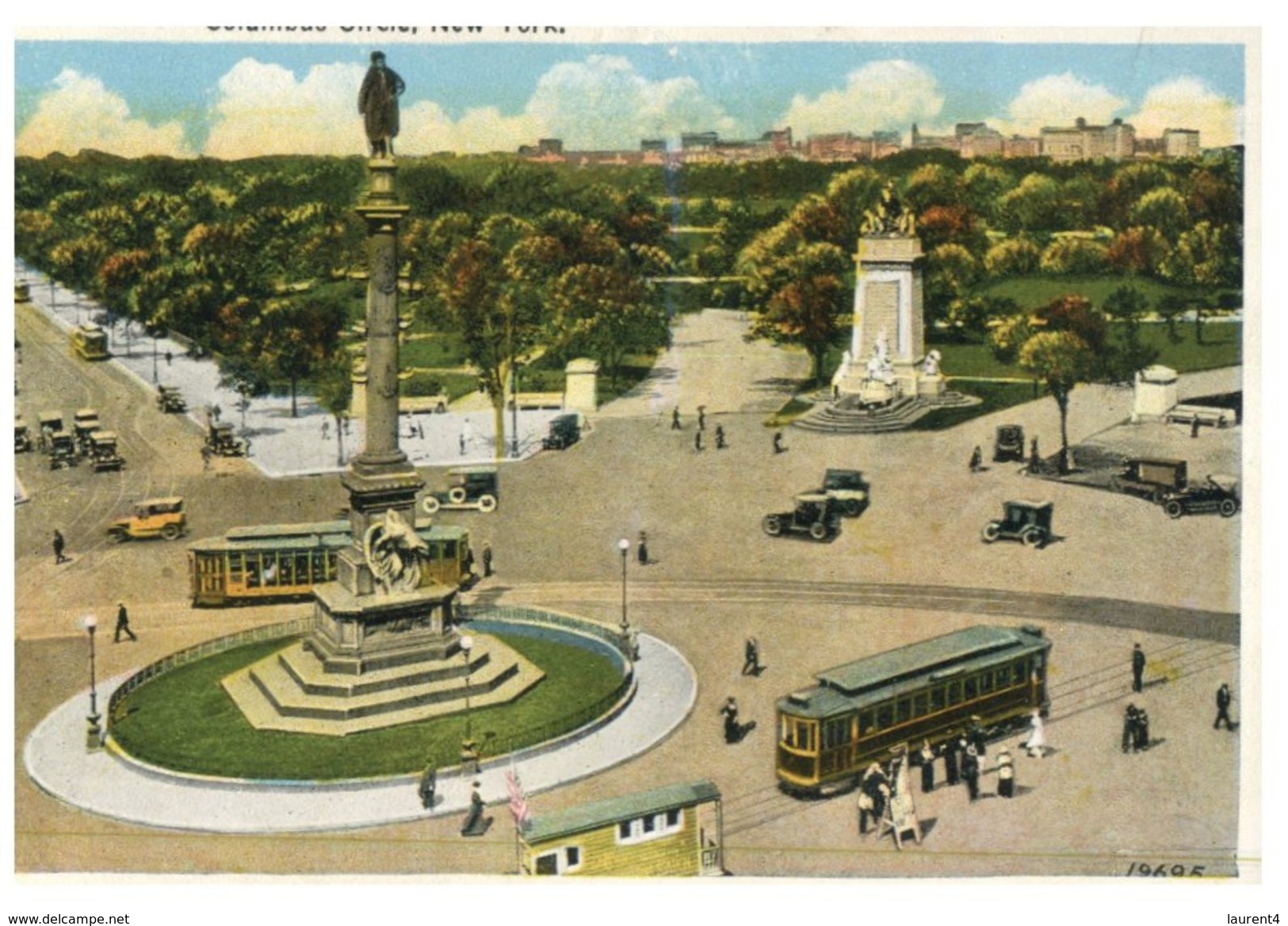 (ORL 332) Very Old Postcard - USA  - New York Colombus Circle - Central Park