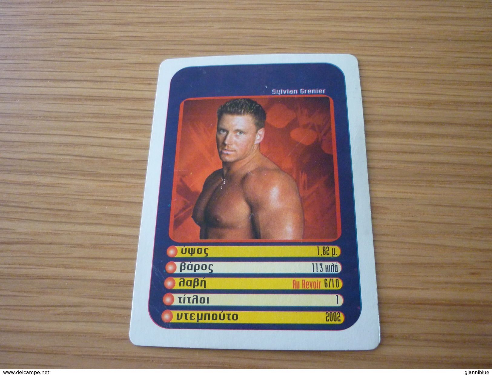 Sylvian Grenier WWE WWF Smackdown Smack Down Wrestling Stars Greece Greek Trading Card - Tarjetas