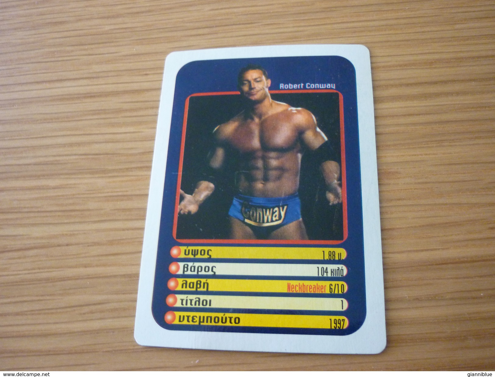 Robert Conway WWE WWF Smackdown Smack Down Wrestling Stars Greece Greek Trading Card - Trading Cards