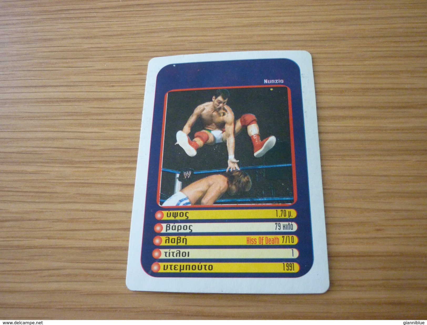 Nunzio WWE WWF Smackdown Smack Down Wrestling Stars Greece Greek Trading Card - Trading Cards