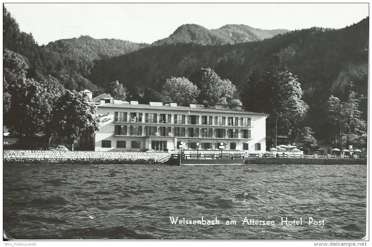 AK 0705  Weissenbach Am Attersee - Hotel Post / Verlag Bährendt-Zwerger Um 1960 - Attersee-Orte