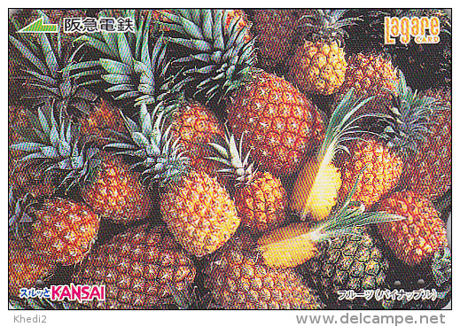 Carte Prépayée Japon - Fruit ANANAS - PINEAPPLE Fruits Japan Prepaid Card  - Obst Lagare Karte - 113 - Alimentation