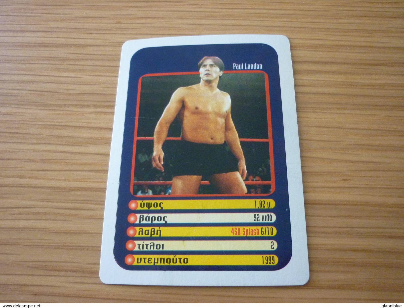 Paul London WWE WWF Smackdown Smack Down Wrestling Stars Greece Greek Trading Card - Trading Cards