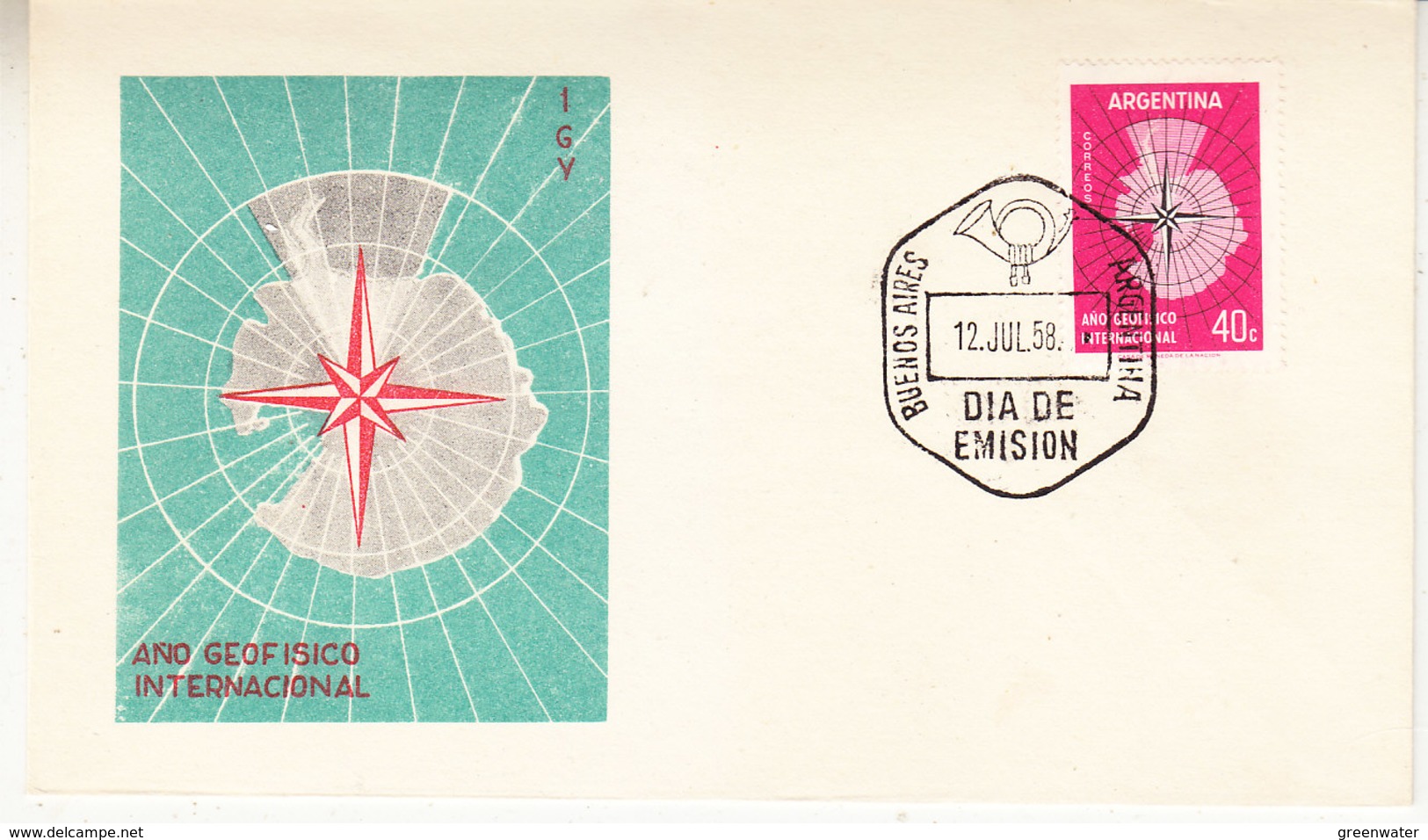 Argentina 1958 Ano Geofisico Internacional 1v FDC (36242) - FDC