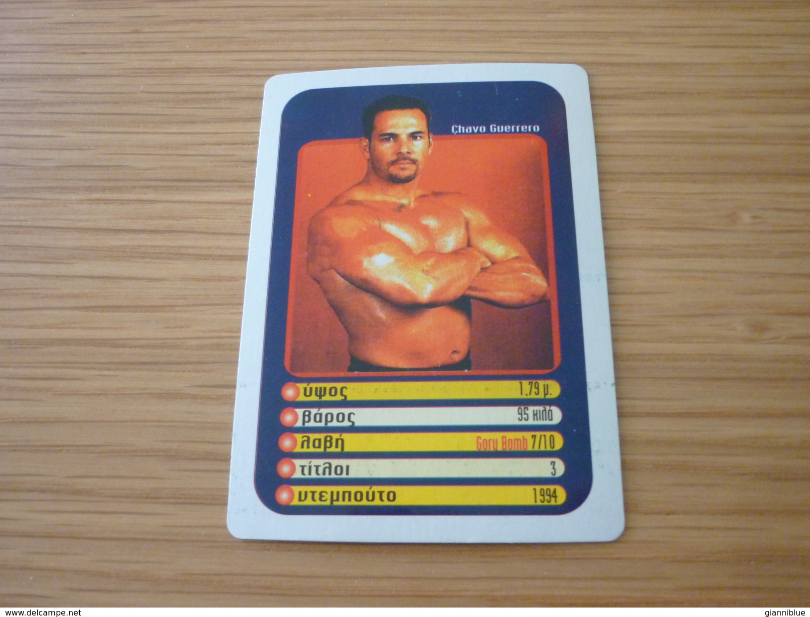 Chavo Guerrero WWE WWF Smackdown Smack Down Wrestling Stars Greece Greek Trading Card - Trading Cards