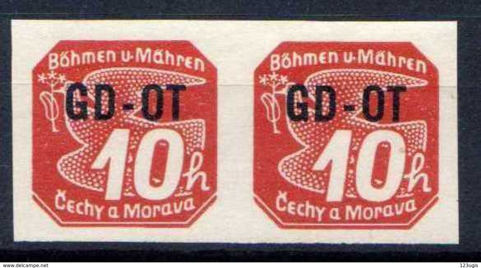 Böhmen Und Mähren 1939 Mi 51 ** Paar [241213III] @ - Unused Stamps