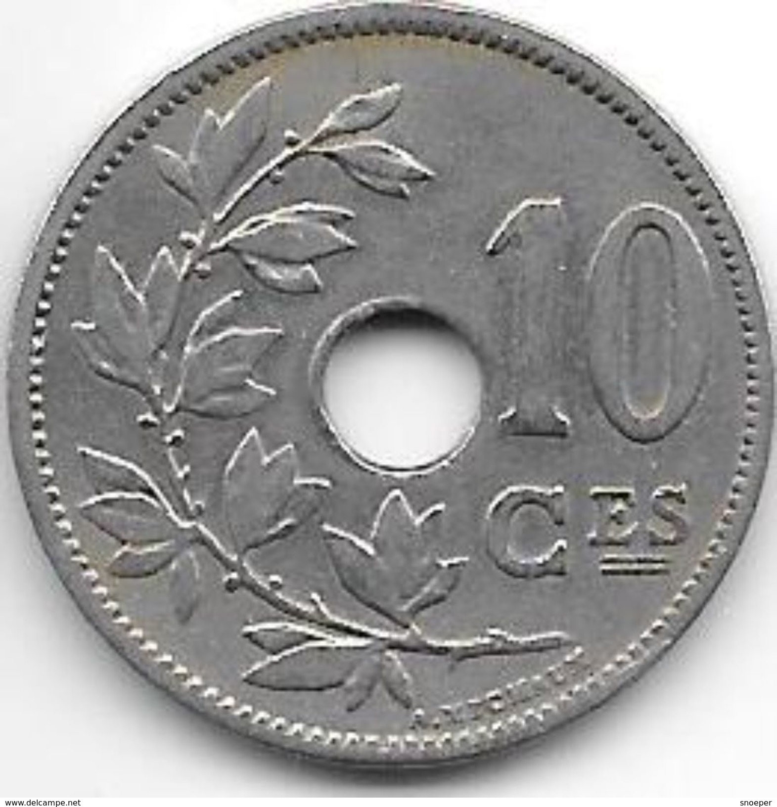 Belguim 10 Centimes 1901 French   Vf - 10 Centimes