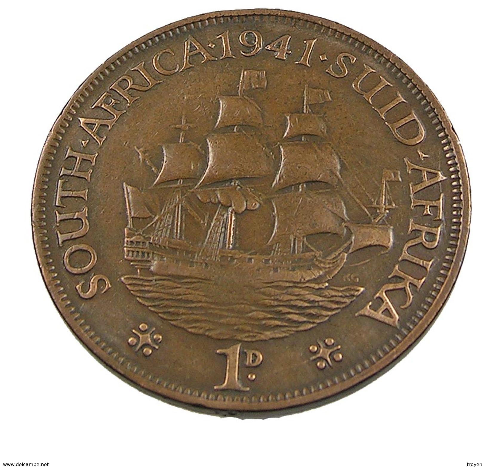 1 Penny - 1D -  South Africa - 1941 - Bronze - TTB - - British Colony