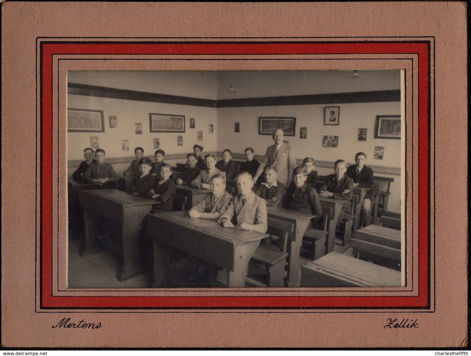 ORIGINELE GROTE FOTO ** ZELLIK  ** IN DE KLAS ROND 1930 - Asse