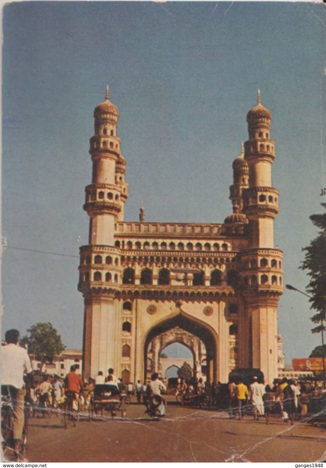 India  1974  Charminar  Hyderabad  Used Postcard   # 92539 - Islam