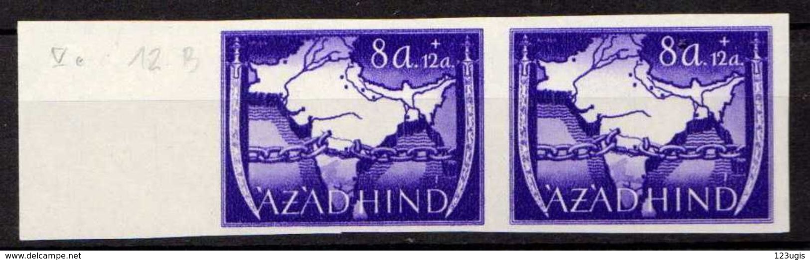 Nationales Indien (Azad Hind) Mi V B Paar ** [190313I] @ - Occupation 1938-45