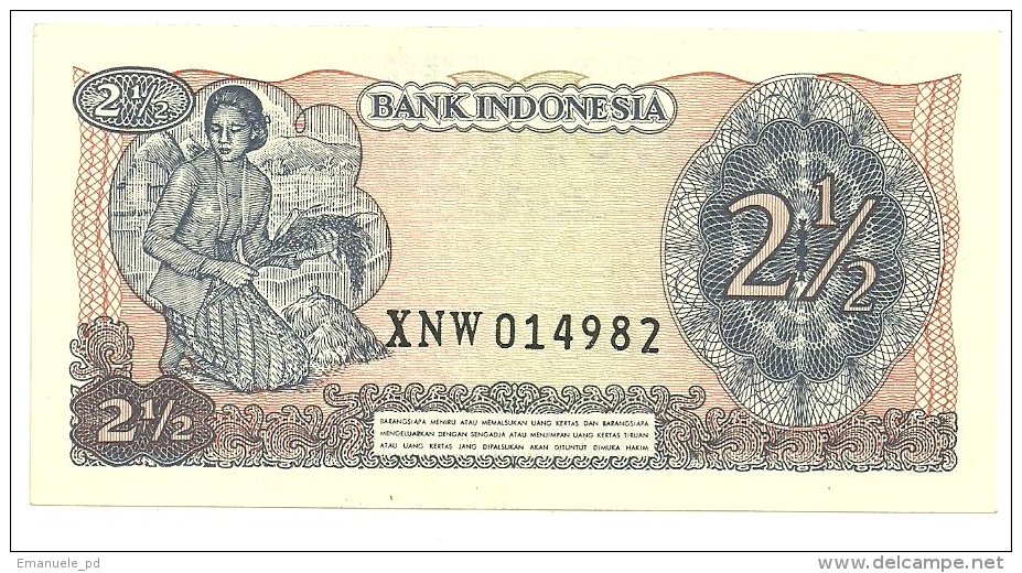 Indonesia 2 1/2 Rupiah 1968 X Replacement UNC - Indonésie