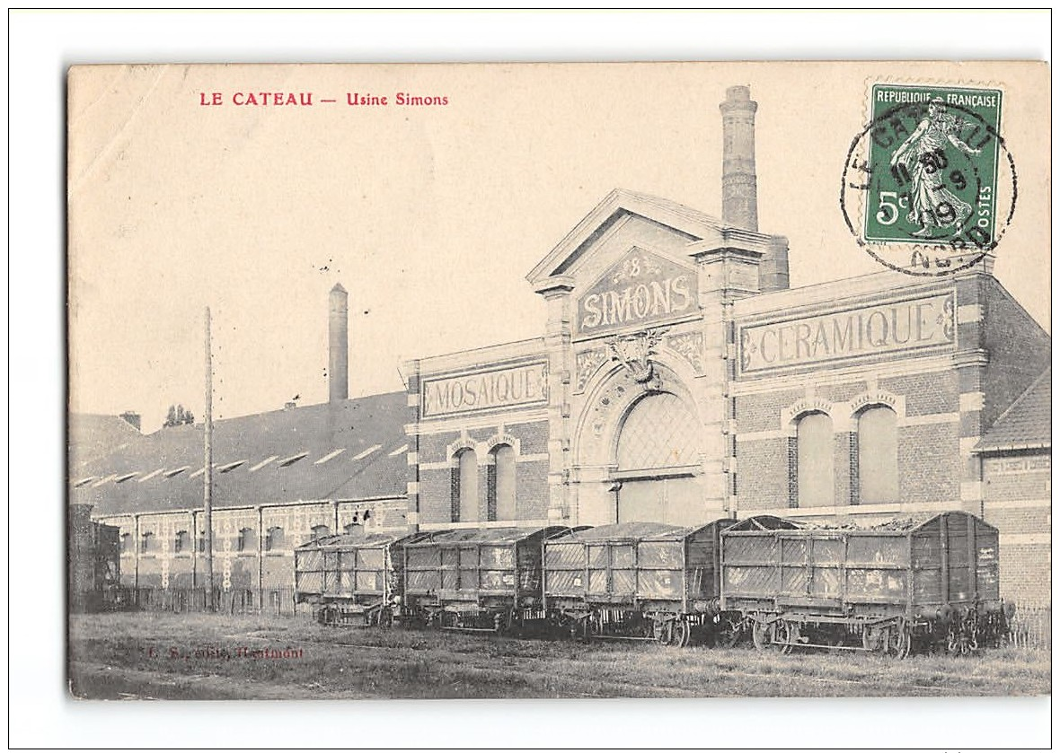 CPA 59 Le Cateau Usine Simons - Chemin De Fer Industriel - Le Cateau