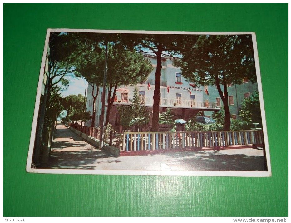 Cartolina Bellaria - Hotel Città Di Rosario ( Viale Panzini ) 1962 - Rimini