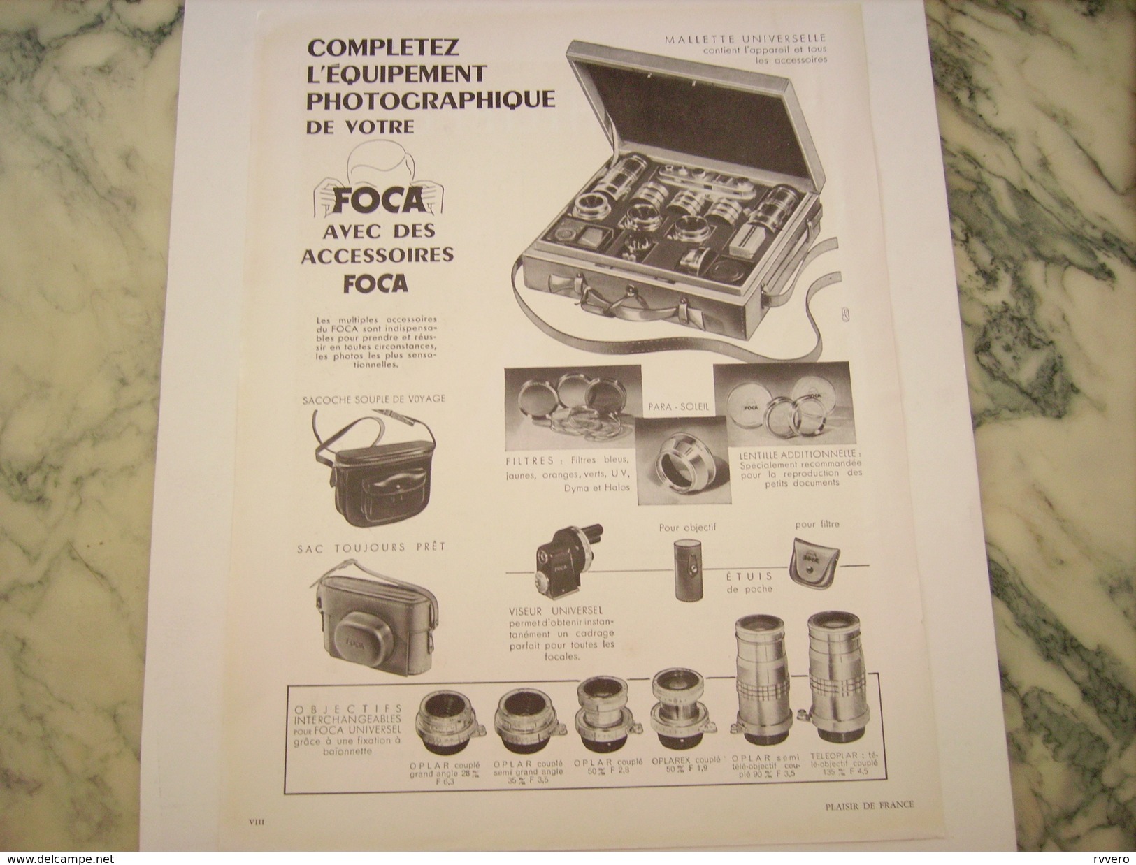 ANCIENNE PUBLICITE ACCESSOIRES FOCA   1951 - Autres & Non Classés