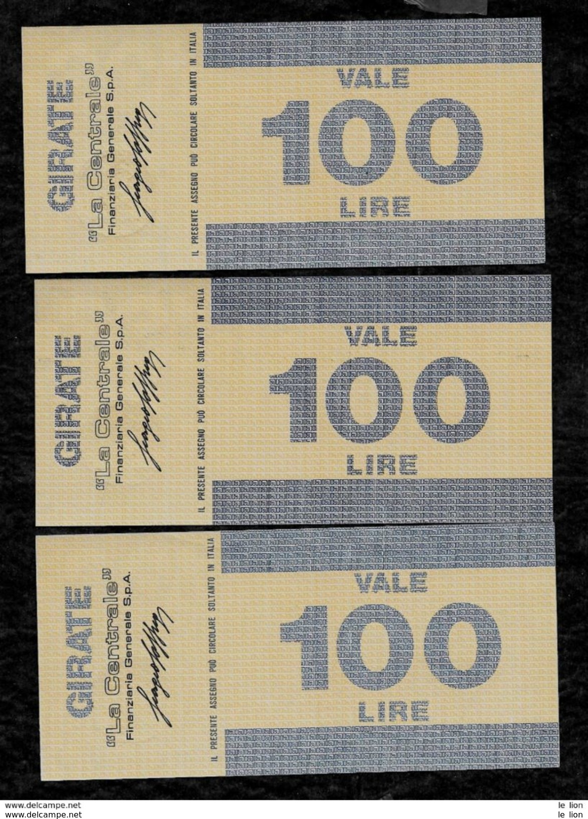 3 Mini Assegni Circolari BANCO AMBROSIANO Unica Intestazione, Date Differenti - FDS - [10] Chèques