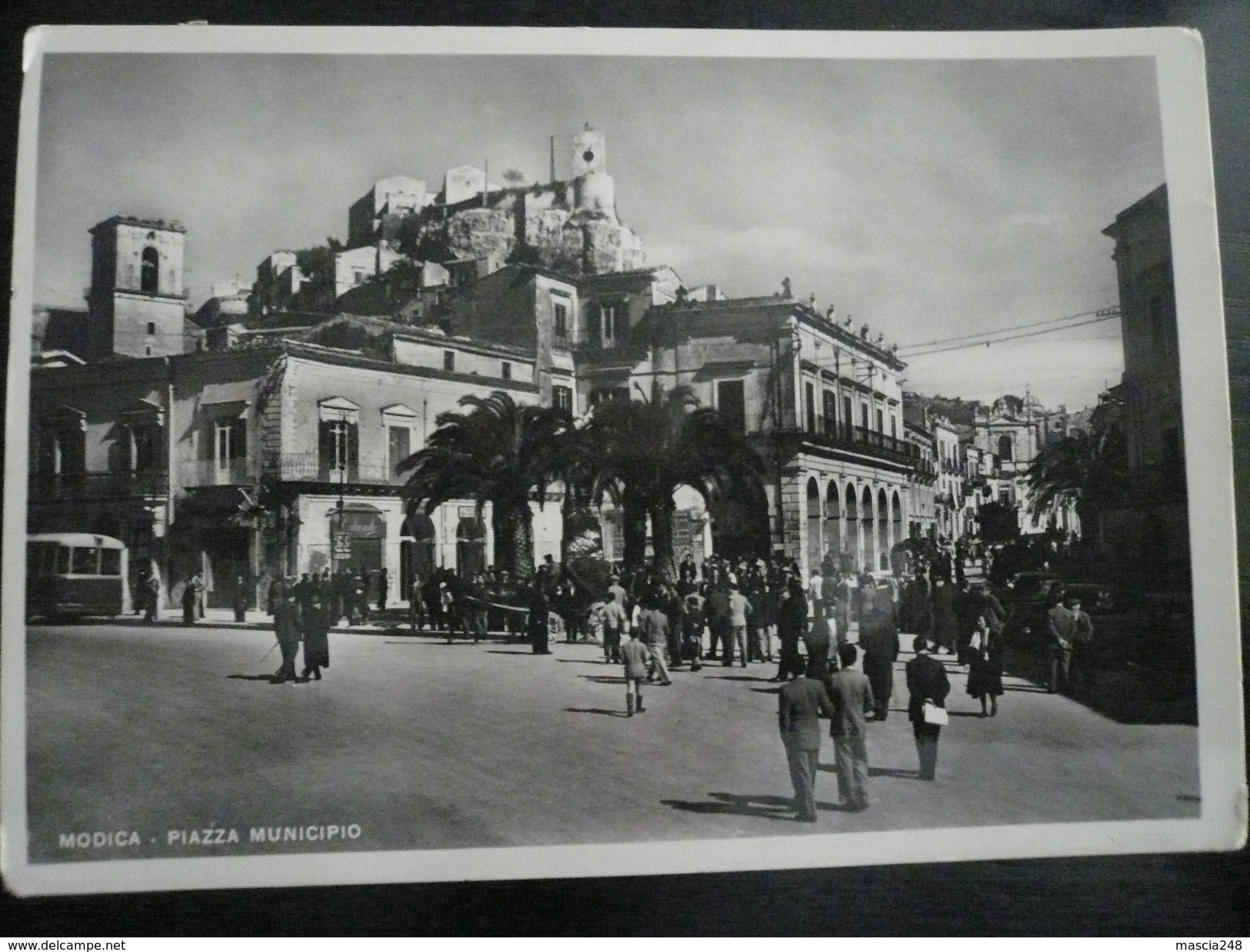 Modica Ragusa Piazza Municipio Usata 1954 - - Modica