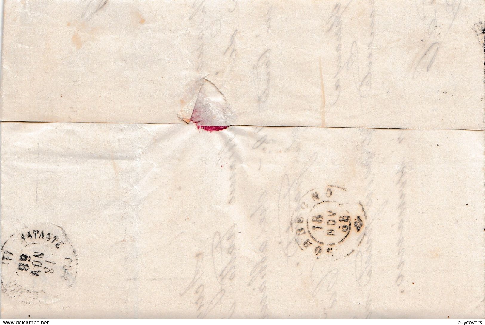 VM156 - Lettera Del 1868 Da Milano A Morbegno Con Cent 20 Azzurro, Bollo " Natante COMO-COLICO" Sul Verso . - Storia Postale