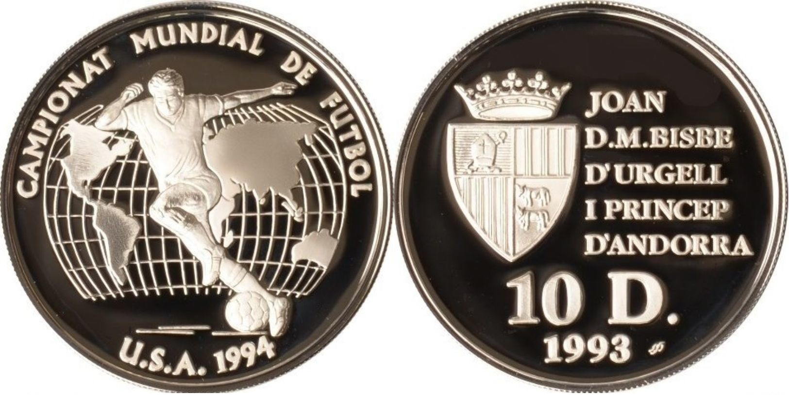 Andorre, 10 Diners 1993 - Argent /silver Proof - Andorre