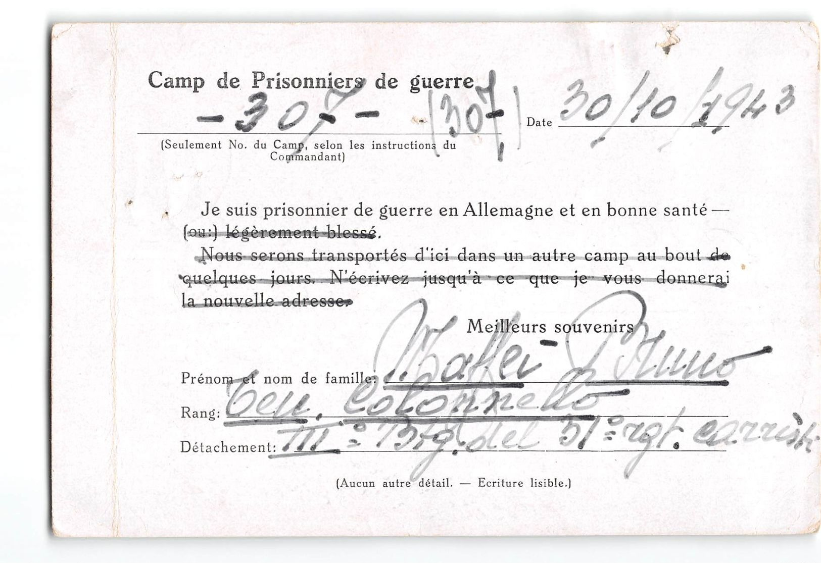 1521 01 ITALIAN POW PRISONER OF WAR STALAG TO BOLOGNA  Censura Censure Zensur Censored - Storia Postale