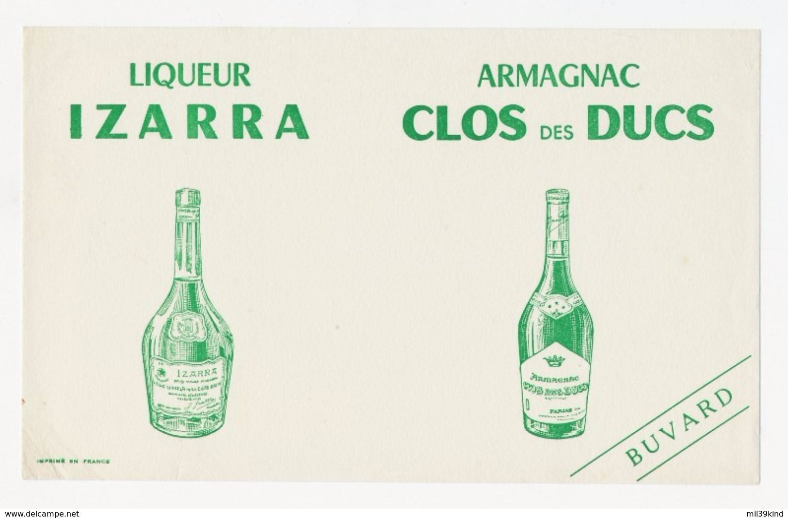 Buvard - Liqueur IZARRA - Armagnac CLOS Des DUCS - I