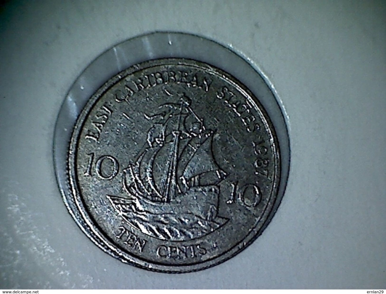 Caraibes De L'Est 10 Cents 1987 - Caraïbes Orientales (Etats Des)