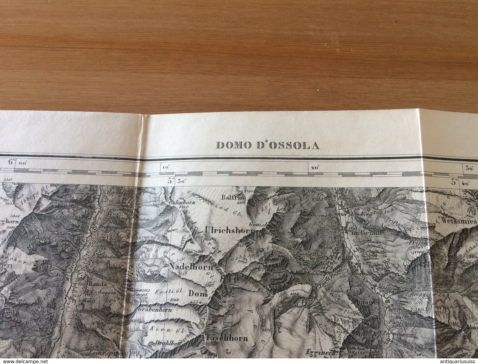 Carte Topographique De La SUISSE * BLAT XXIII * General G.H. Dufour - Ann.1862 - DOMO D'OSSOLA - ARONA - Cartes Topographiques