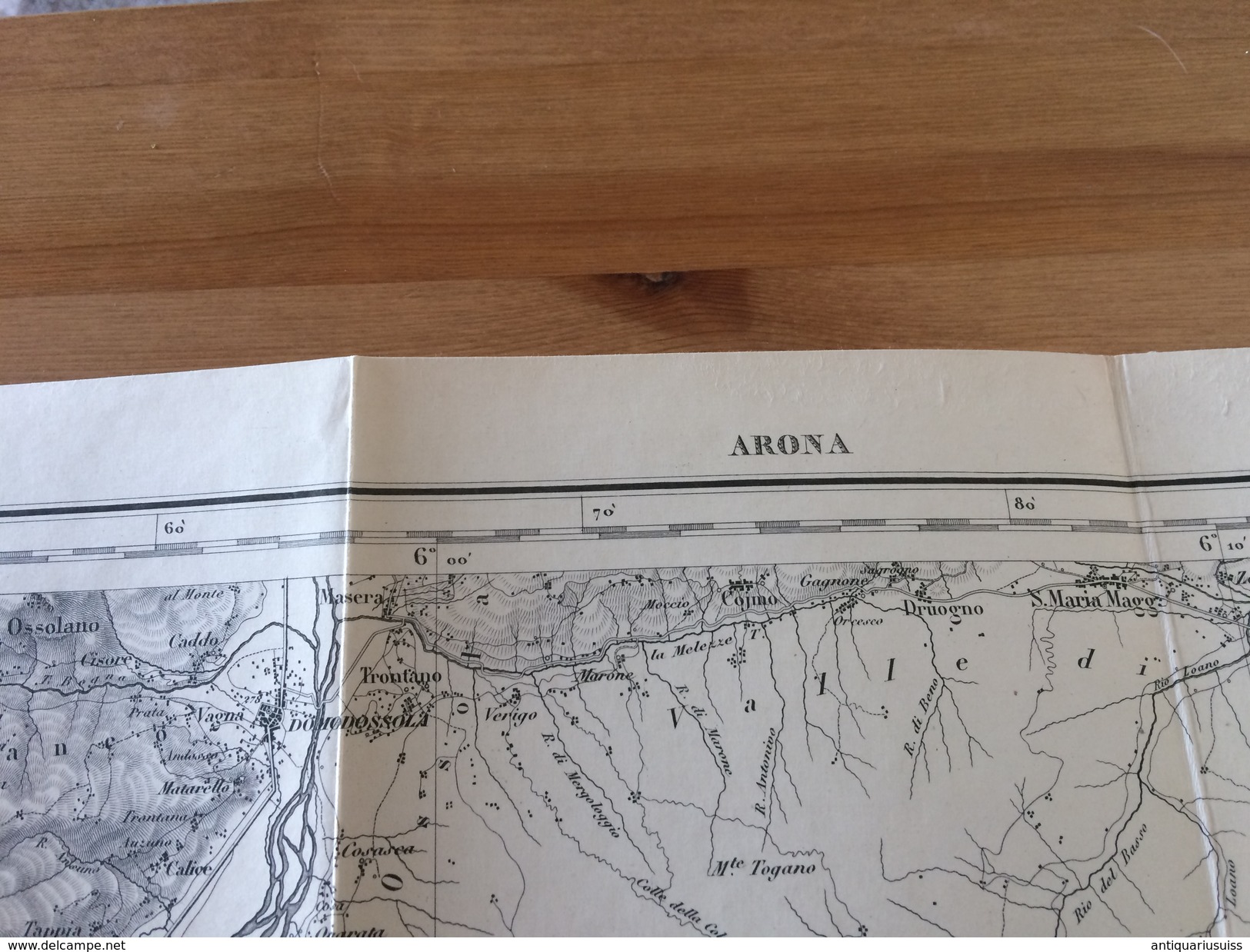 Carte Topographique De La SUISSE * BLAT XXIII * General G.H. Dufour - Ann.1862 - DOMO D'OSSOLA - ARONA - Topographical Maps