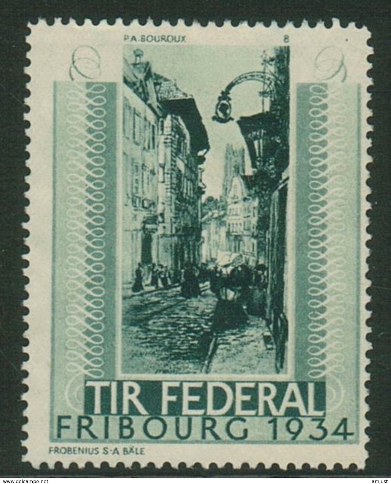 Suisse // Schweiz // Switzerland //  Erinnophilie //  Vignette , Tir Fédéral Fribourg 1934 - Erinnophilie