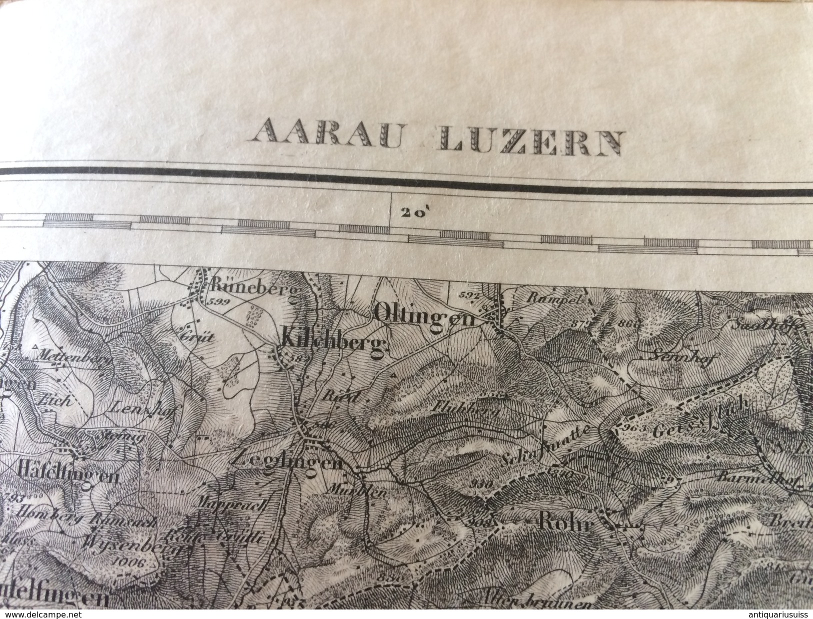 SCHWEIZ - Carte Topographique De La SUISSE * BLAT VIII * General G.H. Dufour - Ann.1861 - AARAU LUCERN - ZUG ZÛRICH - Topographical Maps