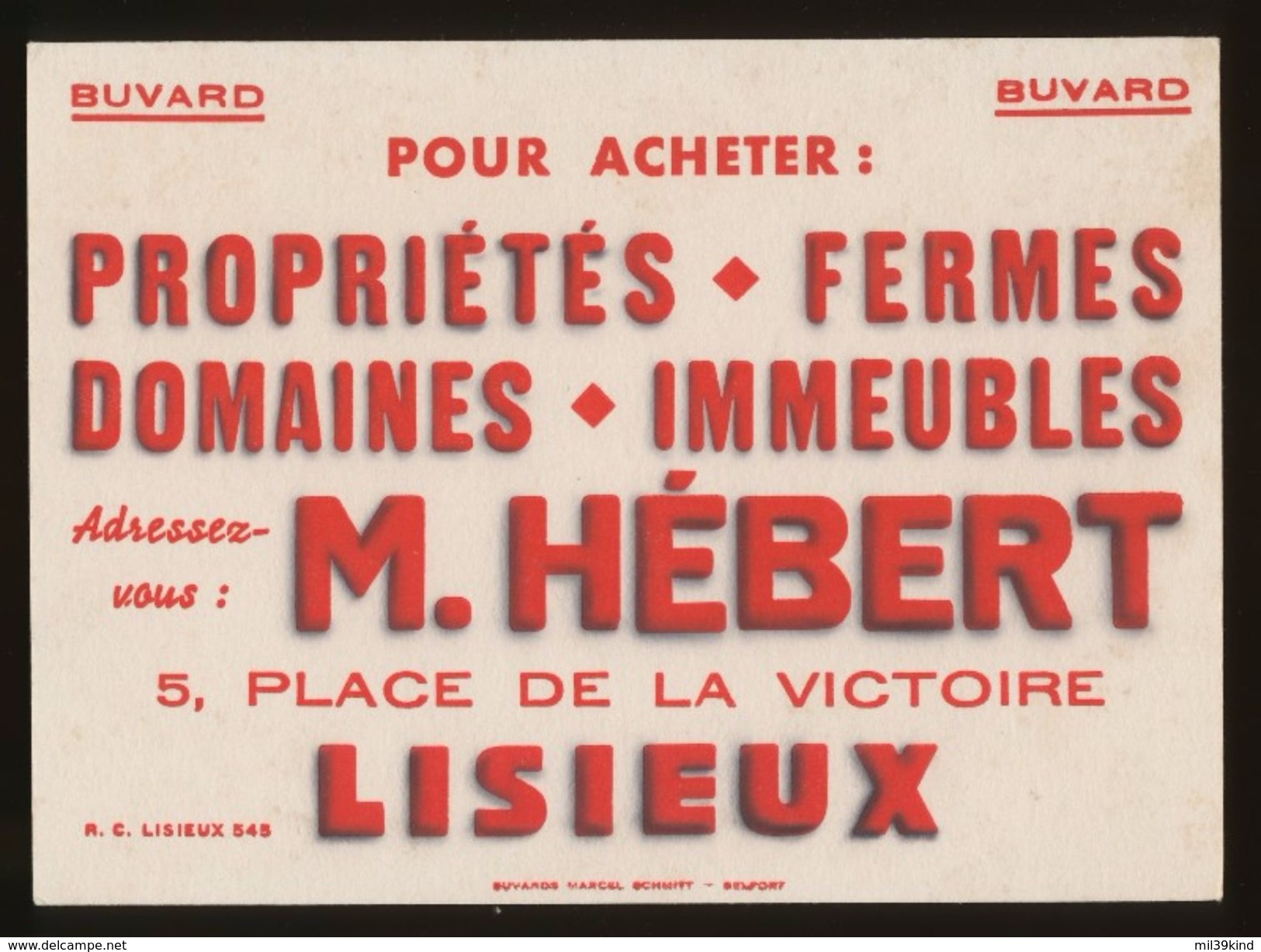 Buvard - HEBERT LISIEUX - H