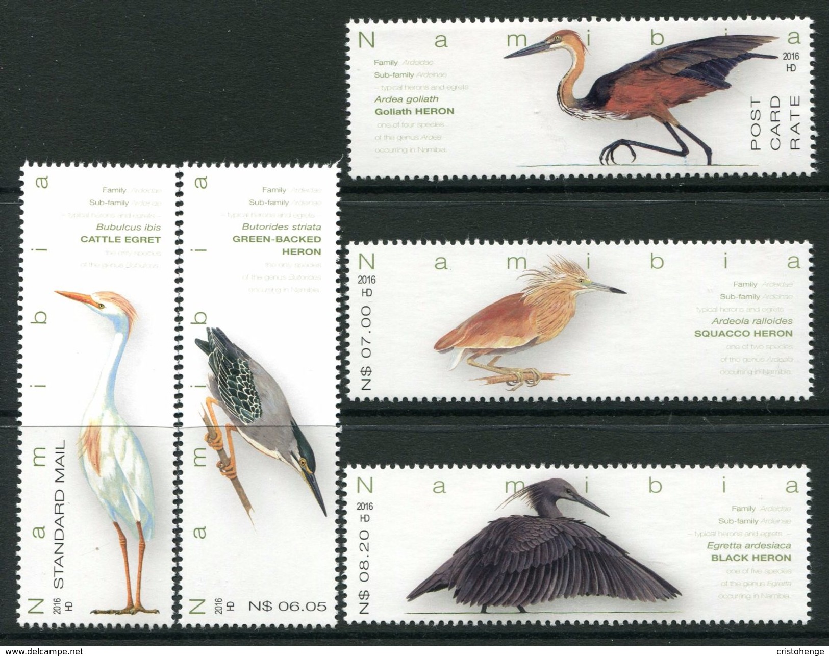 Namibia 2016 Herons Set MNH - Namibia (1990- ...)