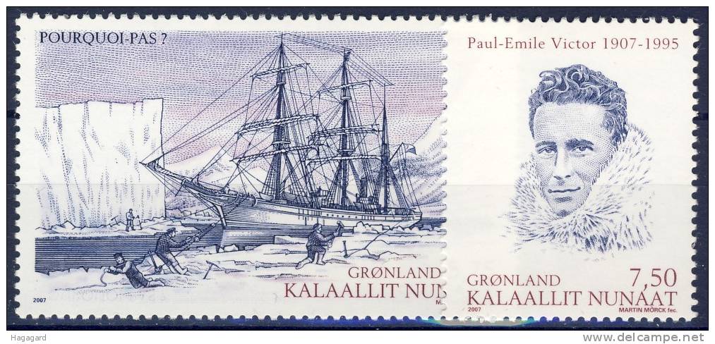 #Greenland 2007. Expedition. Michel 496-97. MNH(**) - Nuevos