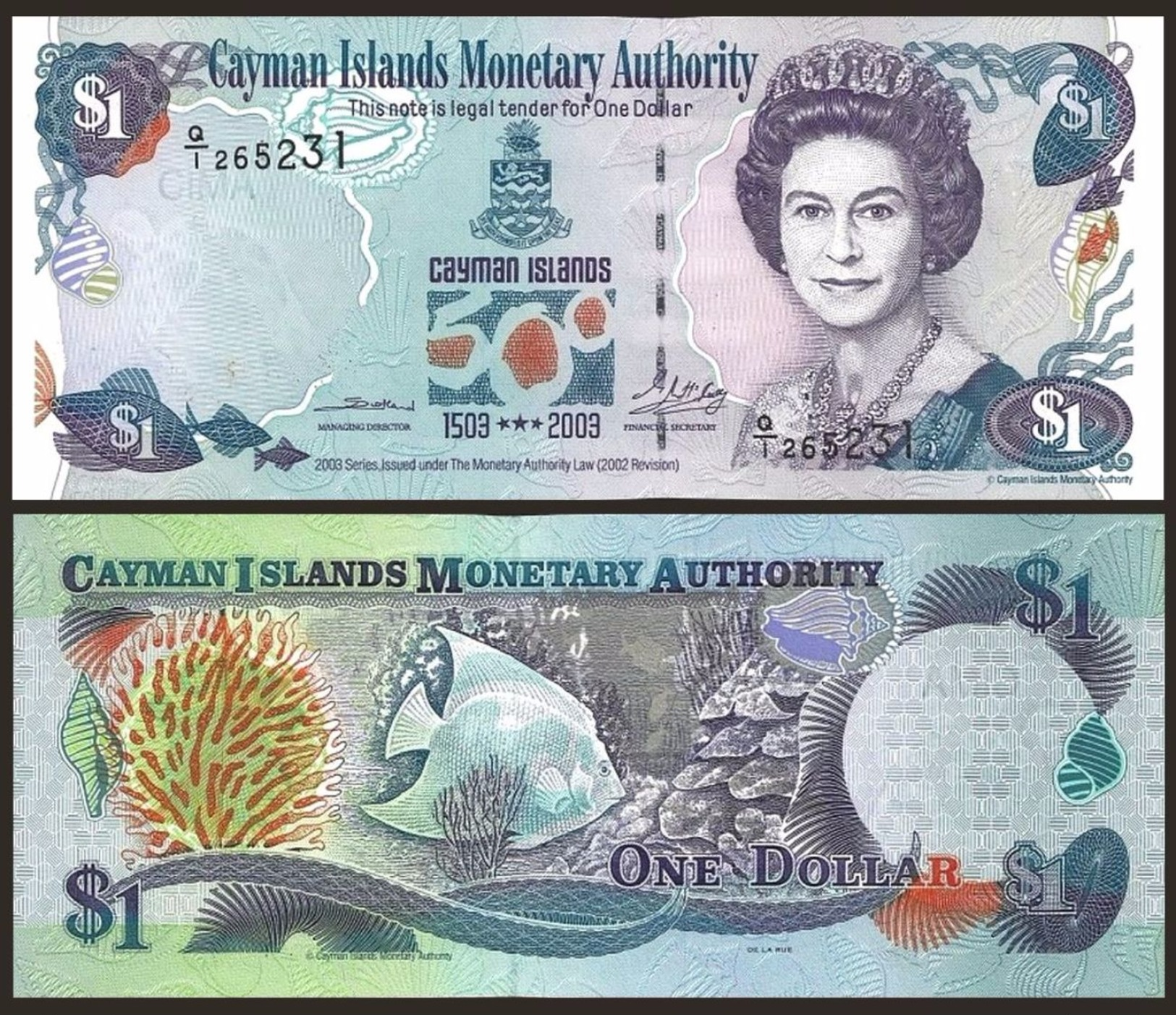 Cayman Islands 1 DOLLAR 2003 P 30 UNC (Iles Cayman,Isole Cayman,Cayman-Inseln) - Iles Cayman