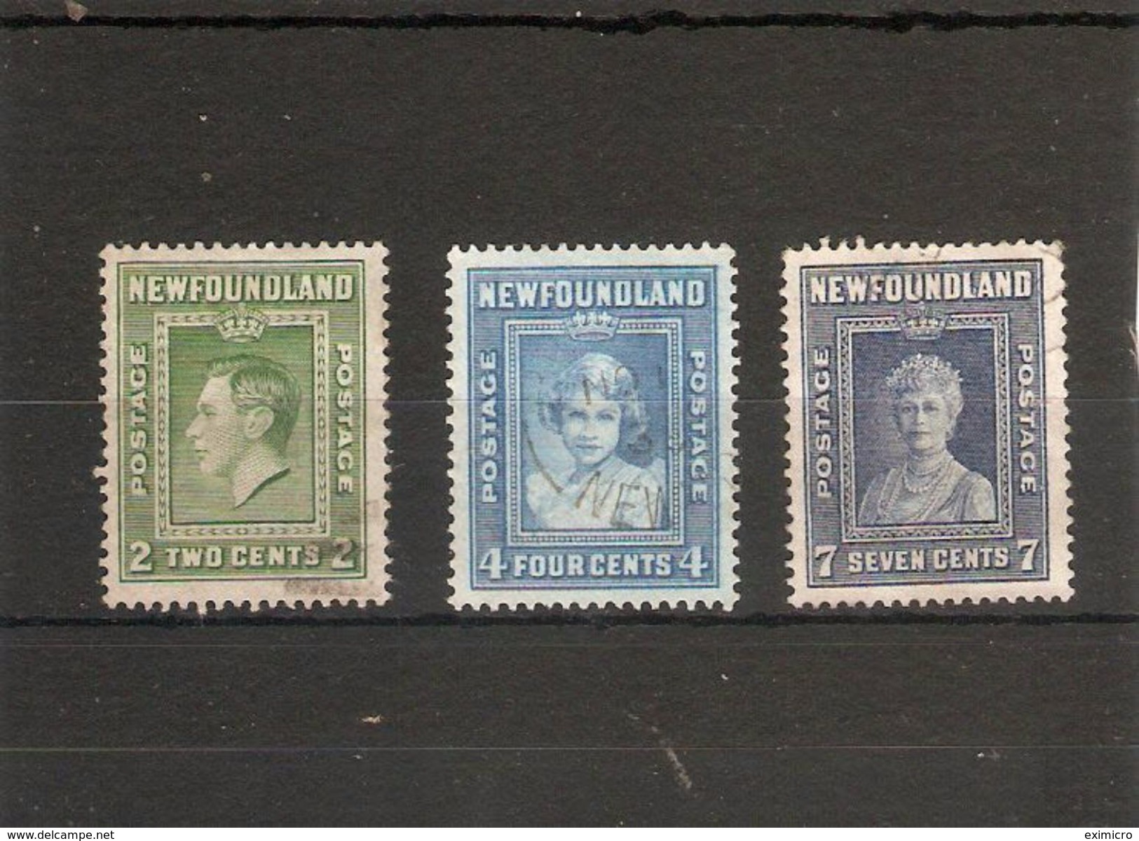 NEWFOUNDLAND 1938 PERF 13½ VALUES SG 268, 270, 271 FINE USED Cat £14.75 - 1908-1947