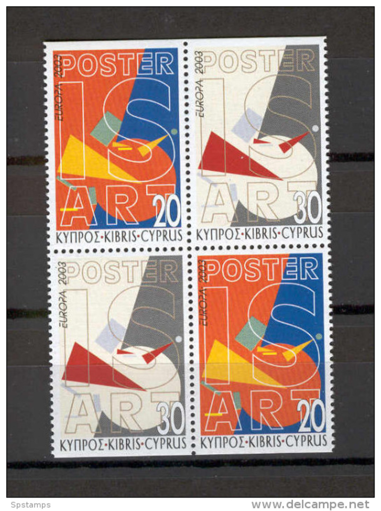 Cyprus 2003 (Vl 844AB-845AB) Europa 2 Imperforate Sets From Booklet MNH - Ungebraucht