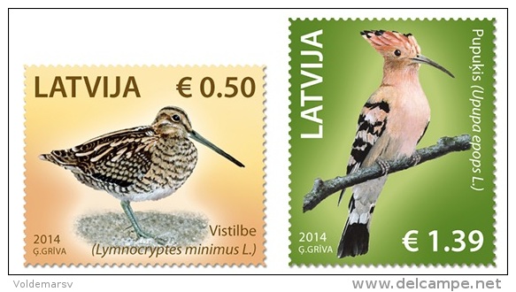 Latvia 2014 Mih. 907/08 Fauna. Birds MNH ** - Latvia