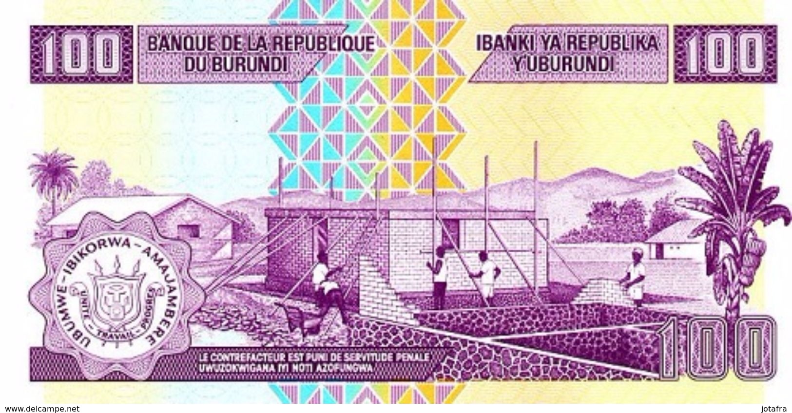 Burundi 2010, 100 Francos (UNC) - CF3059 - Burundi