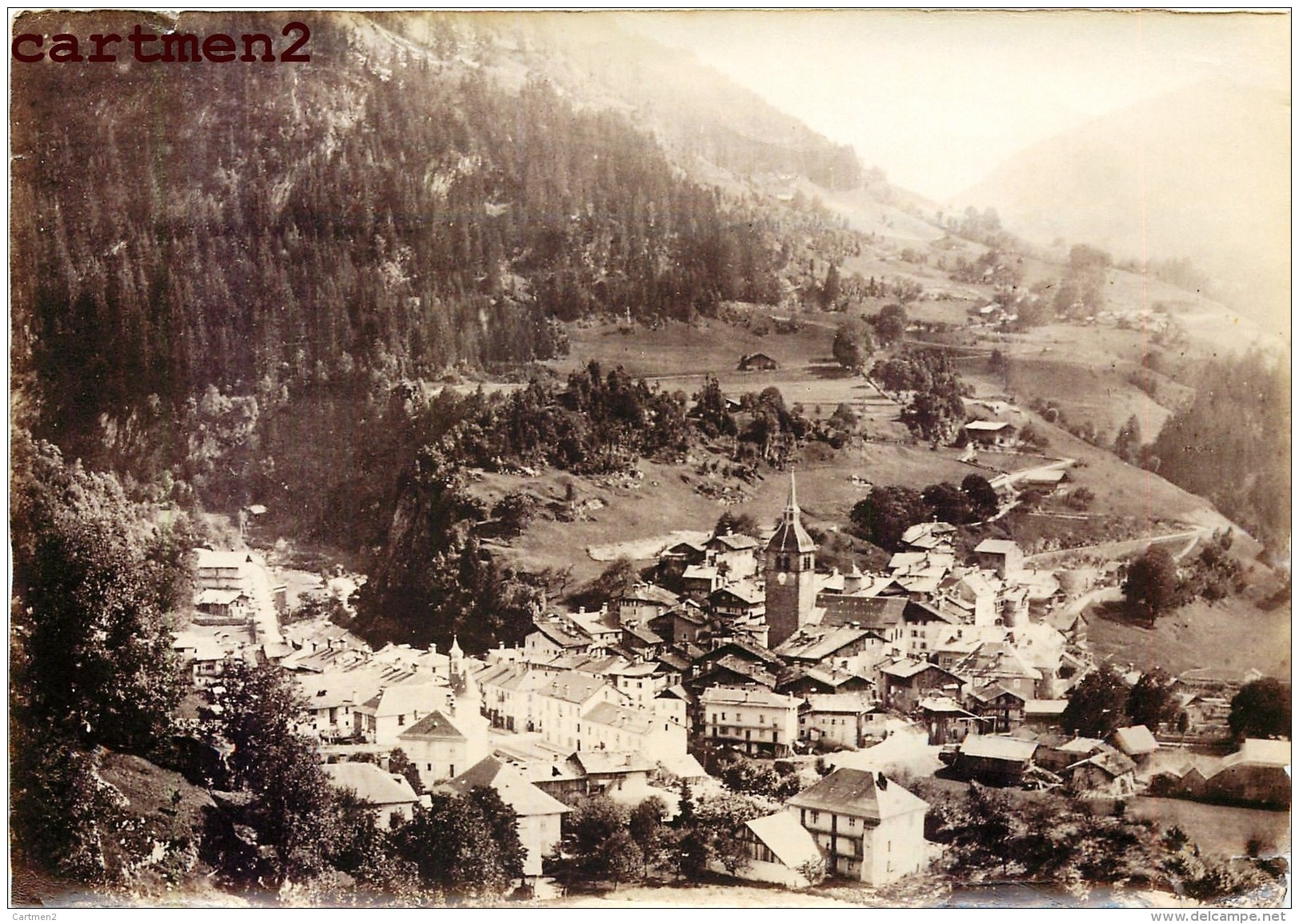 PHOTOGRAPHIE ANCIENNE A IDENTIFIER : VILLAGE DE HAUTE-SAVOIE ISERE SAVOIE ? CHAMONIX MONT-BLANC SUISSE ? - Autres & Non Classés